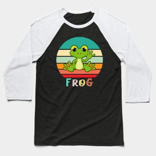 Vintage Retro Frog Baseball T-Shirt